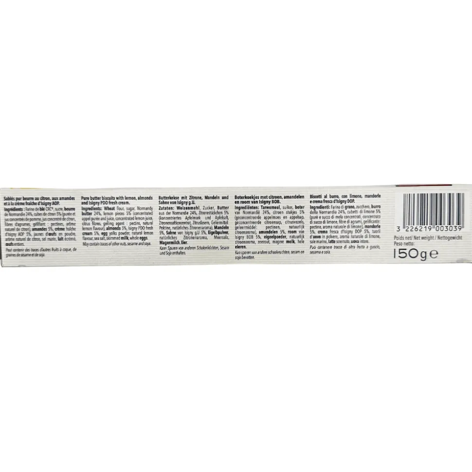 Biscuiterie de l’Abbaye Trouvillais Lemon and Almond 150g
