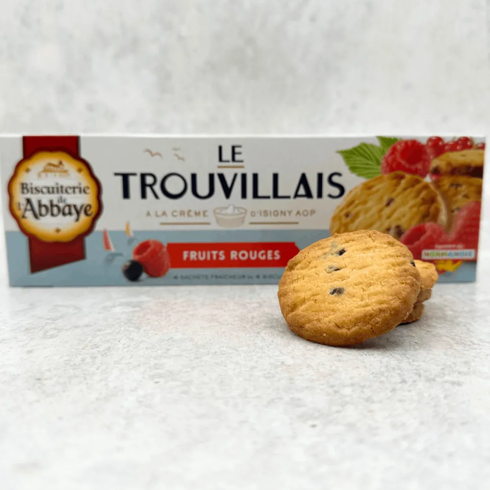 Biscuiterie de l’Abbaye Trouvillais Mixed Berries biscuits 150g BEST BEFORE 05/06/25
