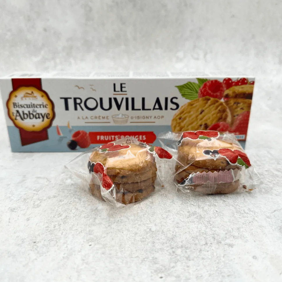 Biscuiterie de l’Abbaye Trouvillais Mixed Berries biscuits 150g BEST BEFORE 05/06/25
