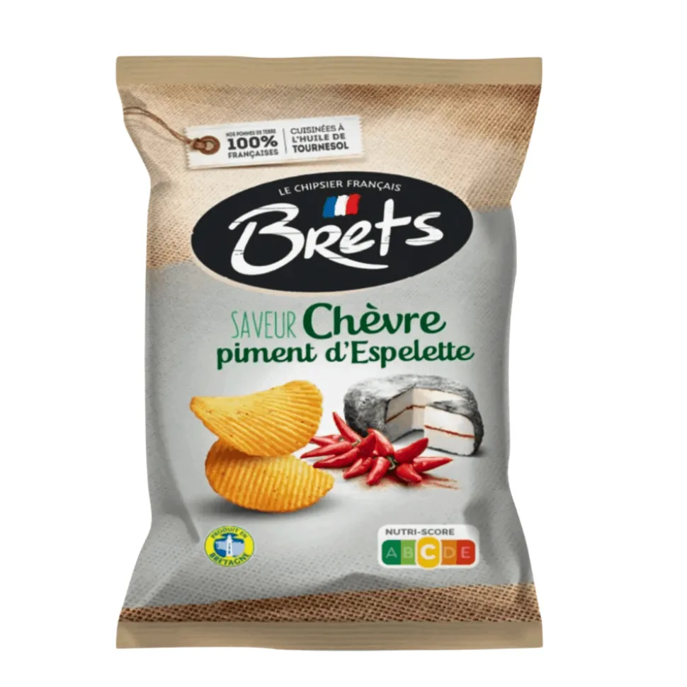 Brets Goat’s Cheese and Espelette Chilli Crisps 125g