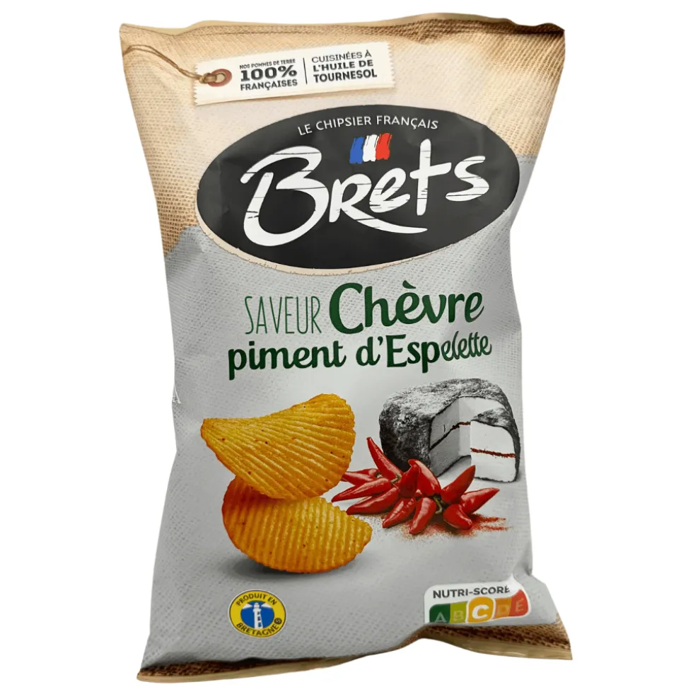 Brets Goat’s Cheese and Espelette Chilli Crisps 125g
