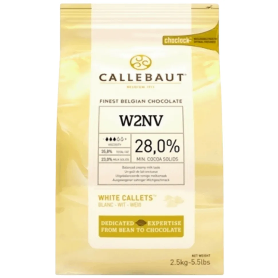 Callebaut White Chocolate Callets 28% 2.5kg