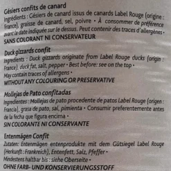Castaing Duck Gizzards Confit 800g