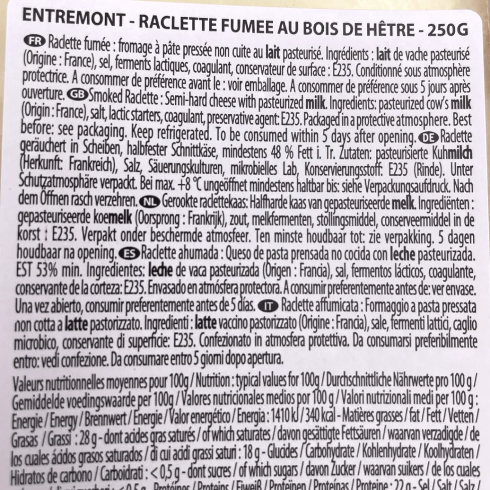 Entremont Smoked Raclette 250g