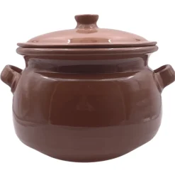 Extra Large Terracotta Cooking Pot with Lid 7l