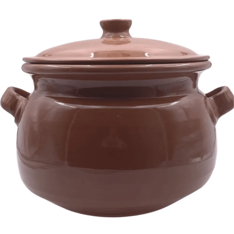 Extra Large Terracotta Cooking Pot with Lid 7l