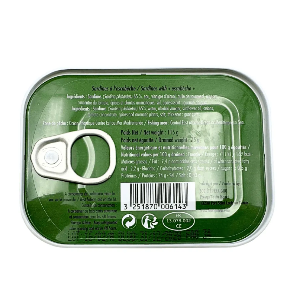 Ferrigno Sardines in Escabeche Sauce 115g
