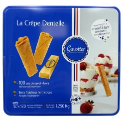 Gavottes Crepes Dentelle Metal Tin 120 x Individual Portions