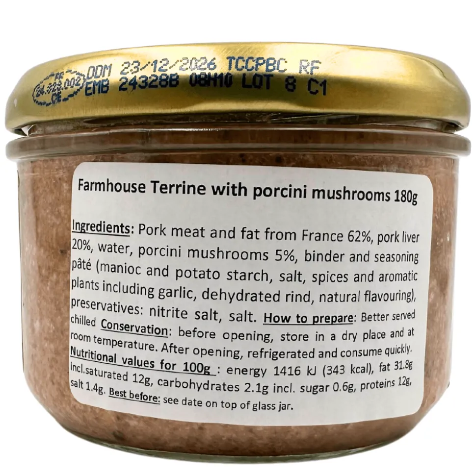 La Belle Chaurienne Farmhouse Terrine Trio: Ceps, Piment d’Espelette and Walnut 180g x 3