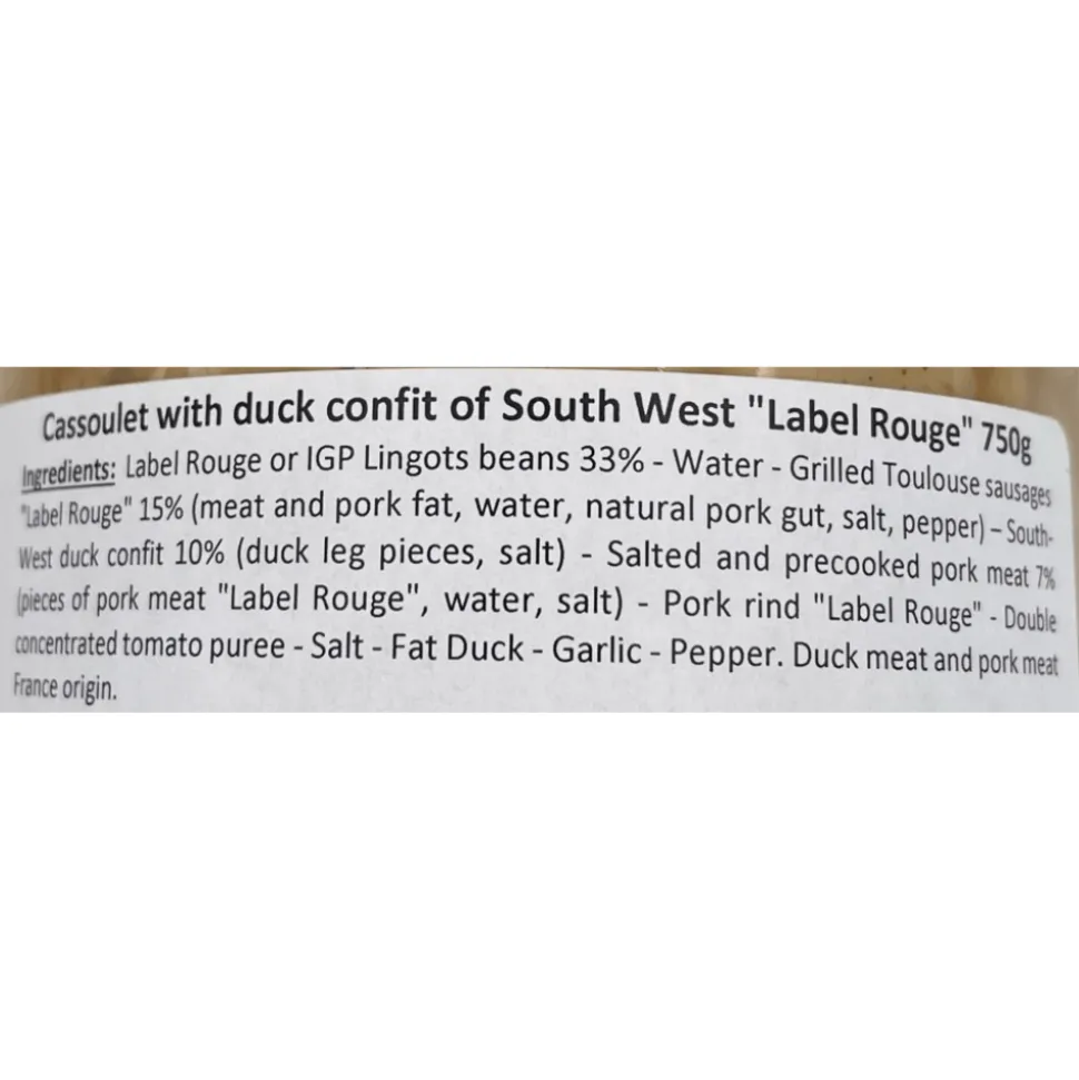 La Belle Chaurienne Label Rouge Confit Duck Cassoulet 750g