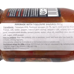 La Belle Chaurienne Piperade with Toulouse Sausages 585g