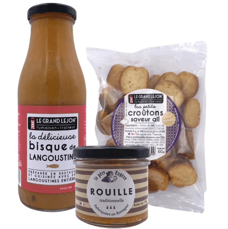 Le Grand Lejon Langoustine Bisque, Garlic Croutons and Rouille Set