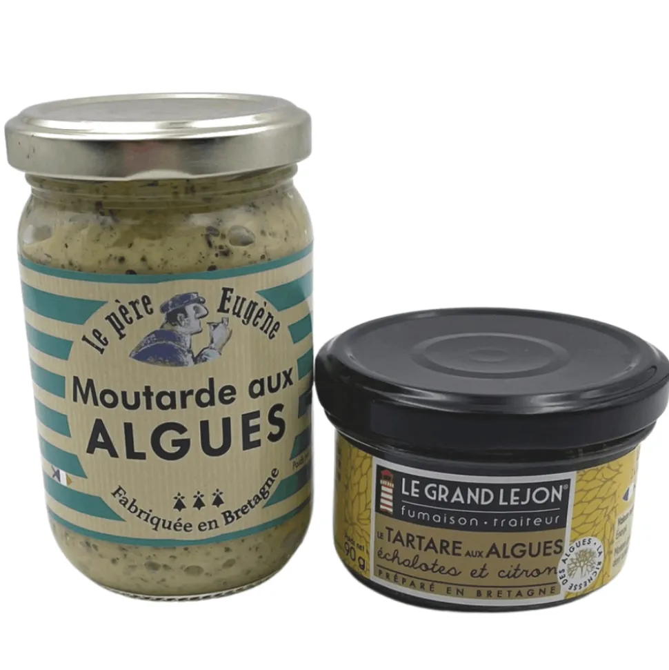 Le Pere Eugene Duo: Mustard with Seaweed 200g and Seaweed Tartare 90g