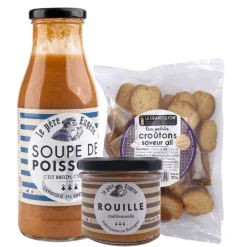 Le Pere Eugene Fish Soup 460g, Garlic Croutons and Rouille Set