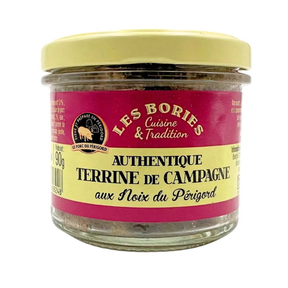 Les Bories Farmhouse Terrine with Walnuts 90g