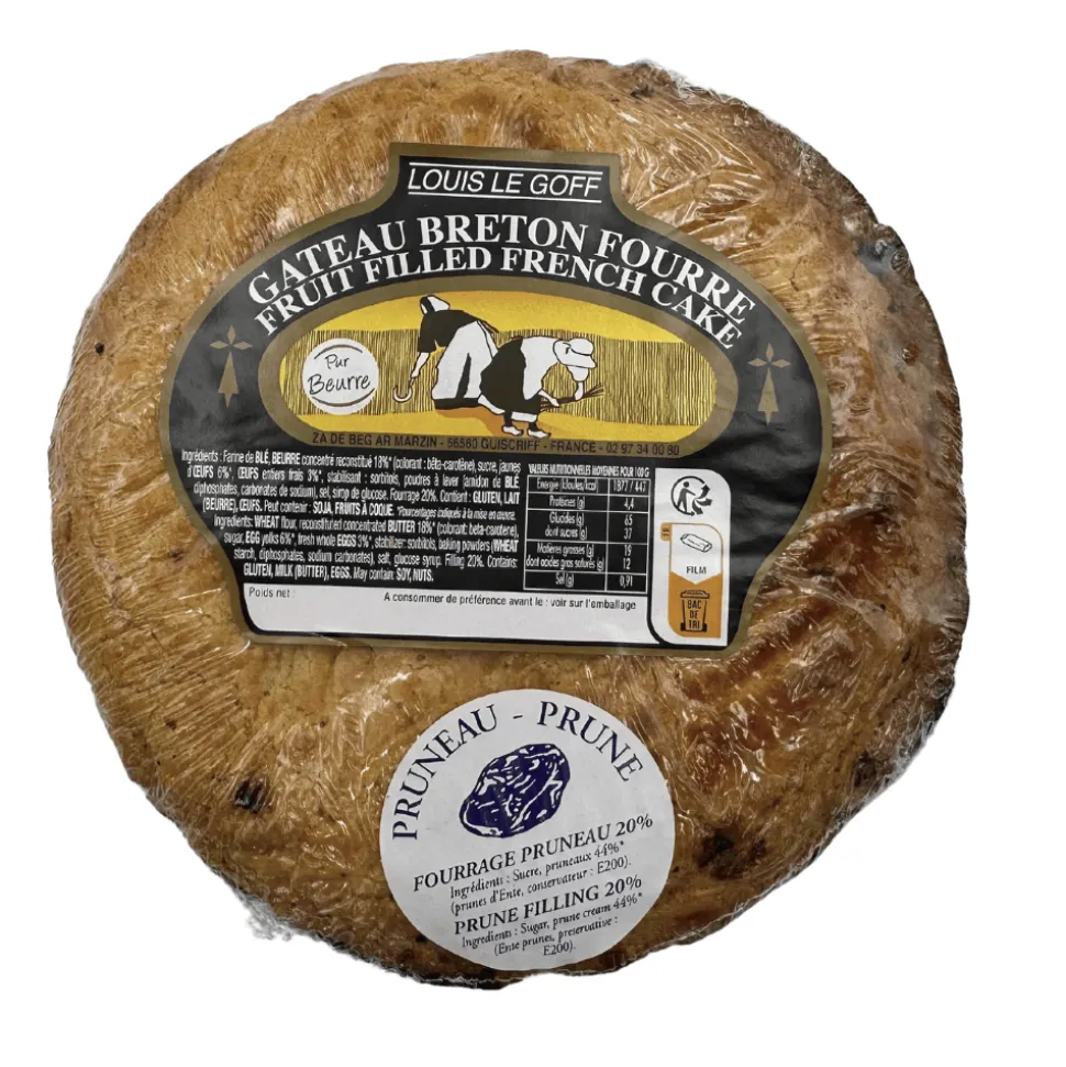 Louis le Goff Gateau Breton with Prunes 350g BEST BEFORE 30/05/25