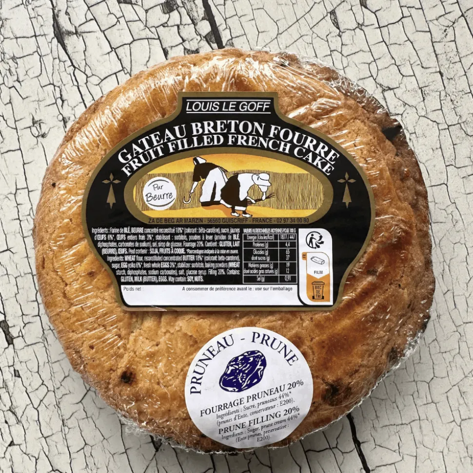 Louis le Goff Gateau Breton with Prunes 350g BEST BEFORE 30/05/25