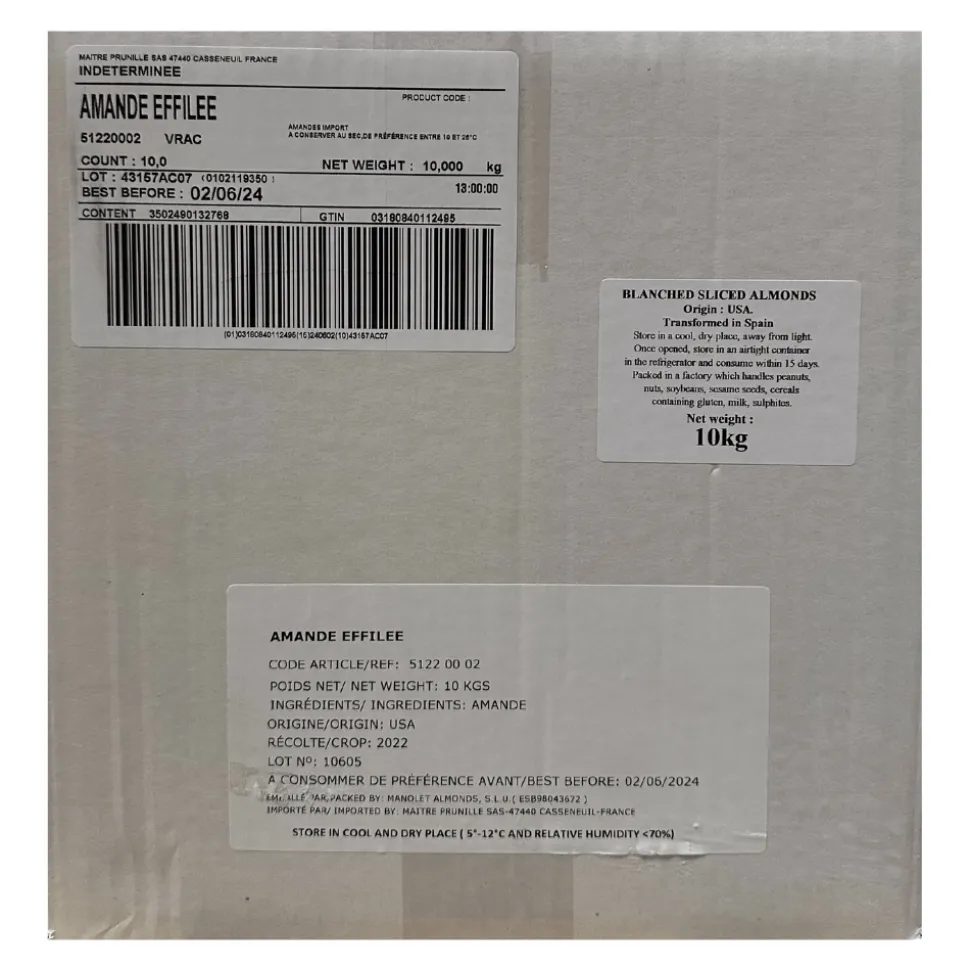 Maitre Prunille Flaked Almonds 10kg BEST BEFORE 23/05/25
