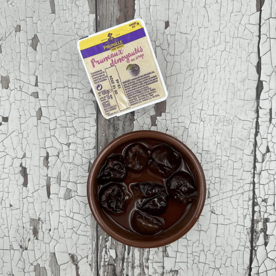 Maitre Prunille Pitted Prunes in Syrup 100ml x 10 cups