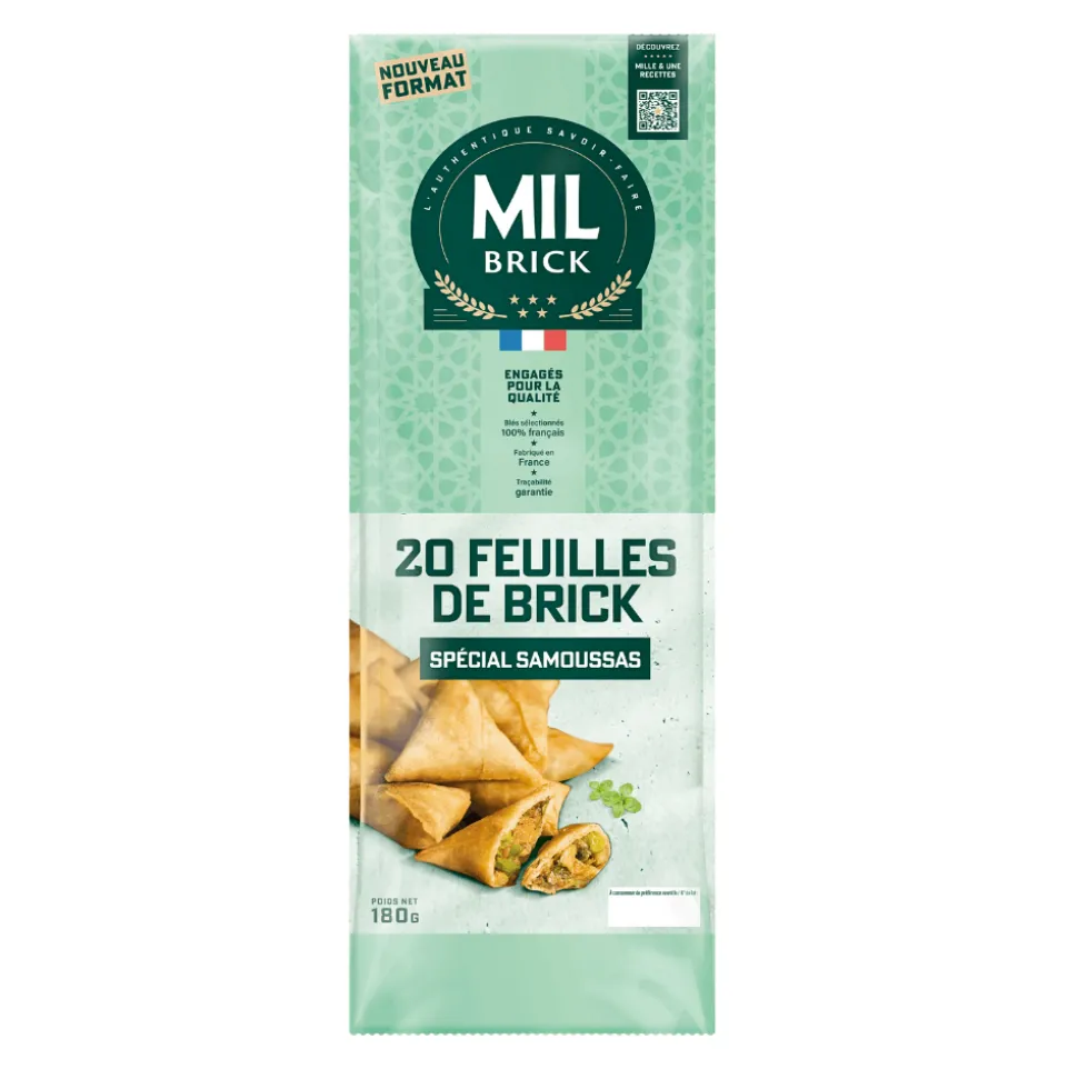 Mil Brick Feuilles de Brick Rectangular 20 Sheets