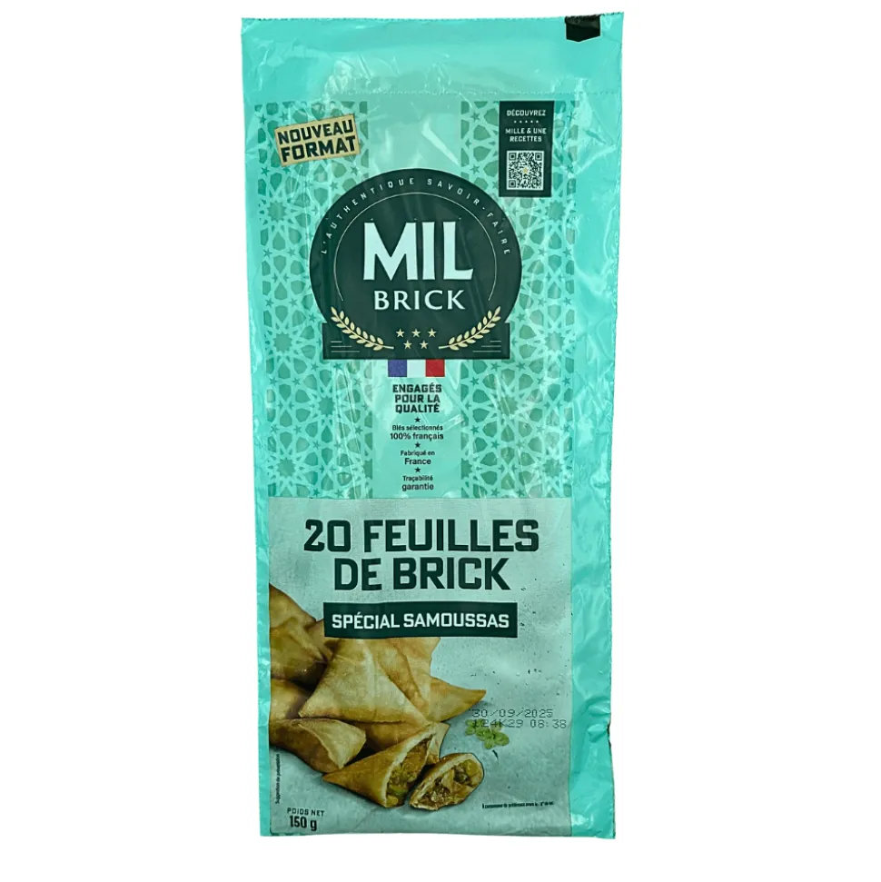 Mil Brick Feuilles de Brick Rectangular 20 Sheets
