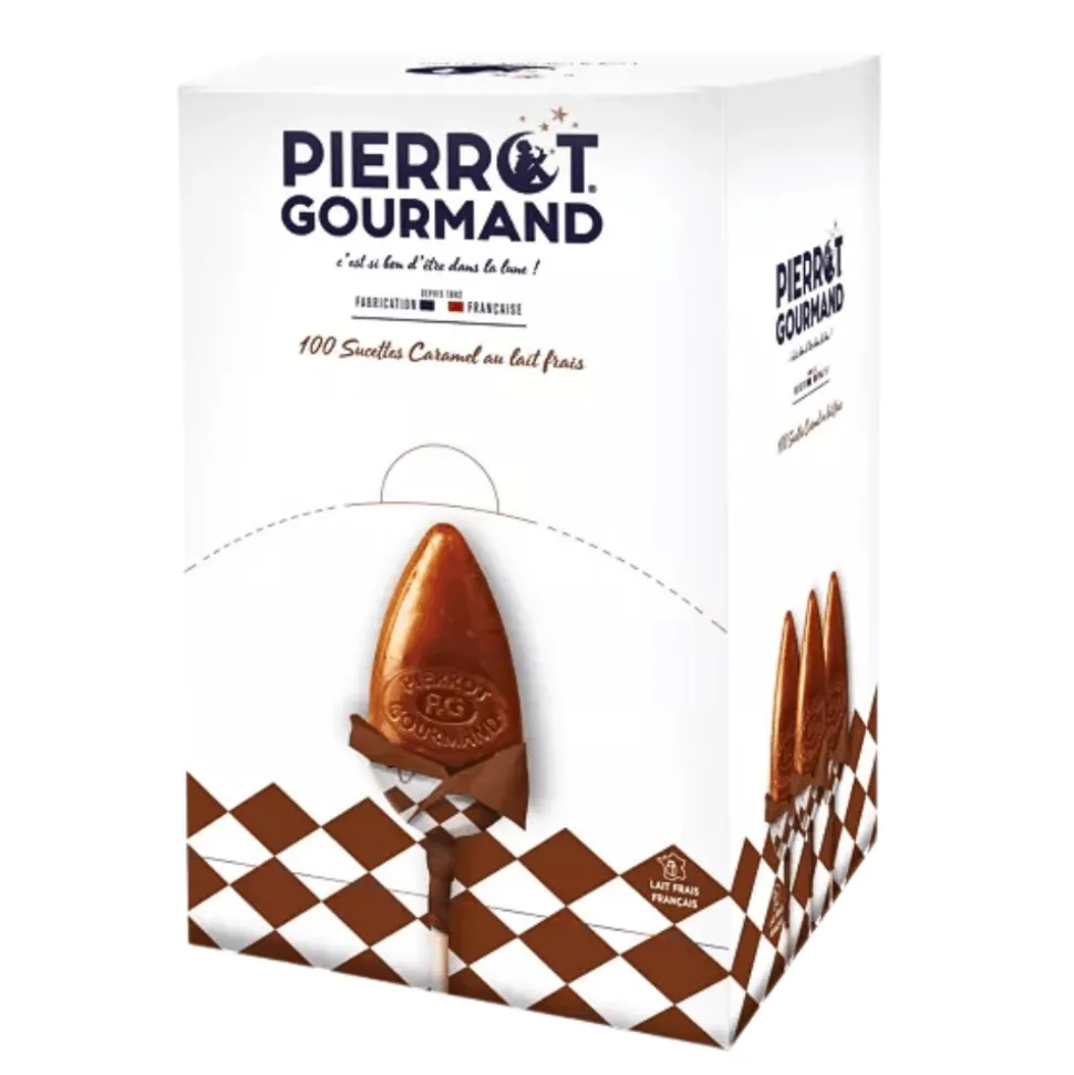 Pierrot Gourmand Caramel Lollipops x 100