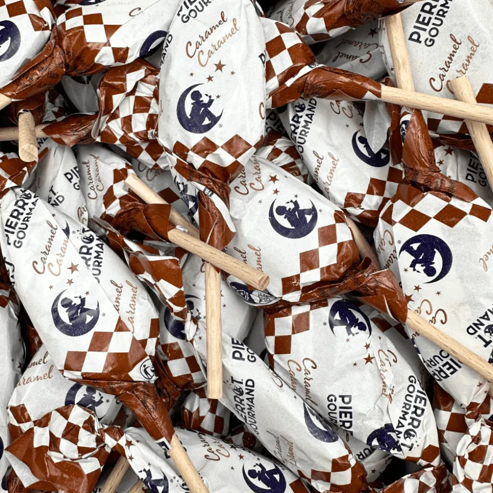 Pierrot Gourmand Caramel Lollipops x 100