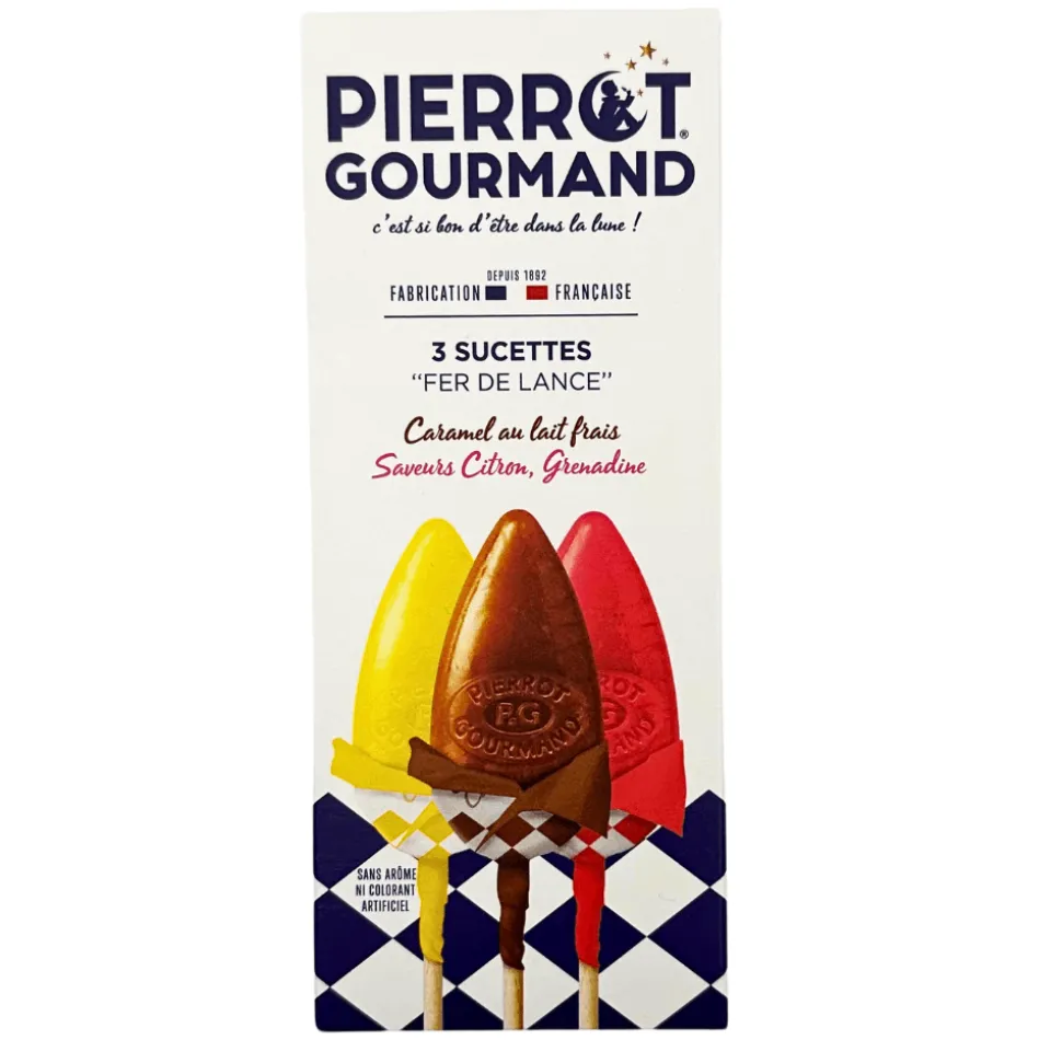Pierrot Gourmand Mixed Flavours Lollipops x 3