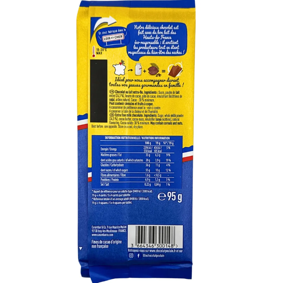 Poulain Milk Chocolate 95g