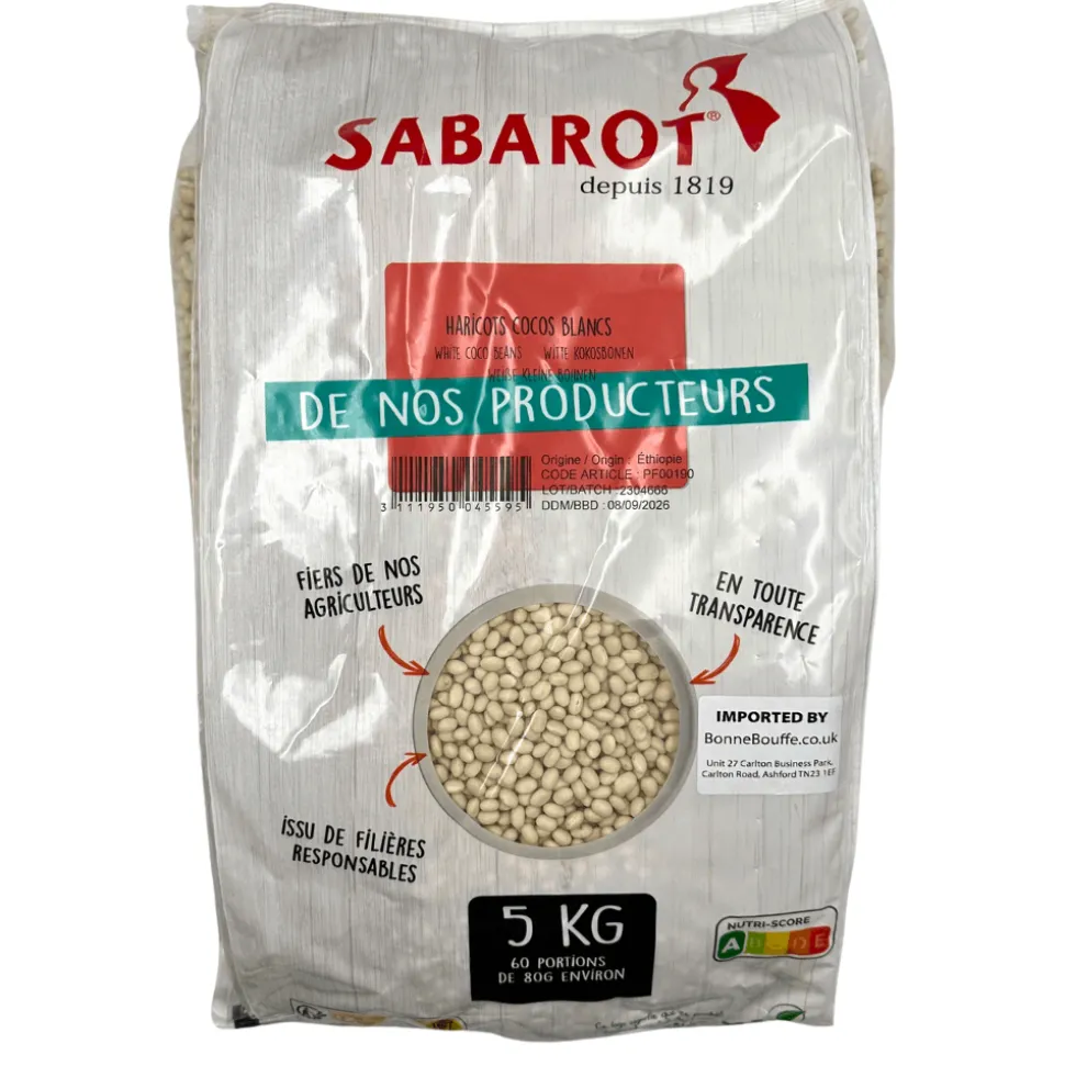 Sabarot Dried Haricot Coco Beans 5kg