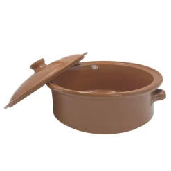 Terracotta Casserole Dish with Lid 28cm 4l