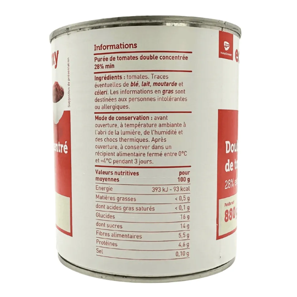 Tomato Puree Double Concentrate 880g